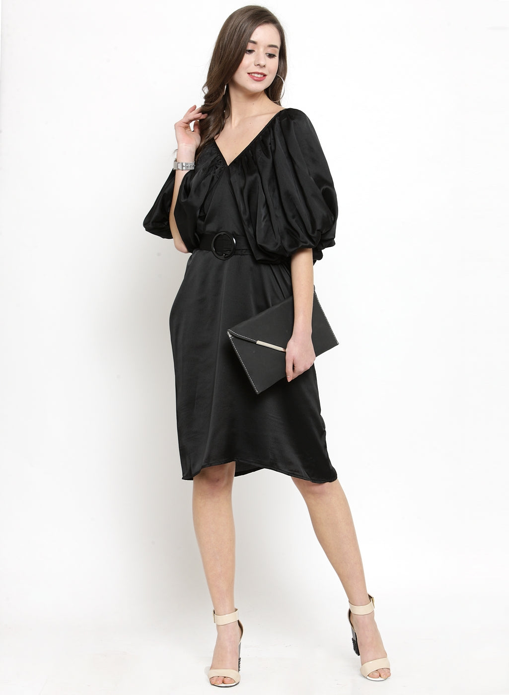 Women Dress-Brown-M