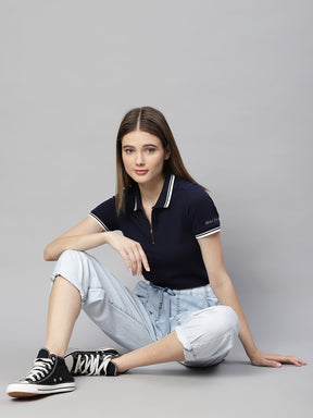 Women Blue Denim Plain Lower