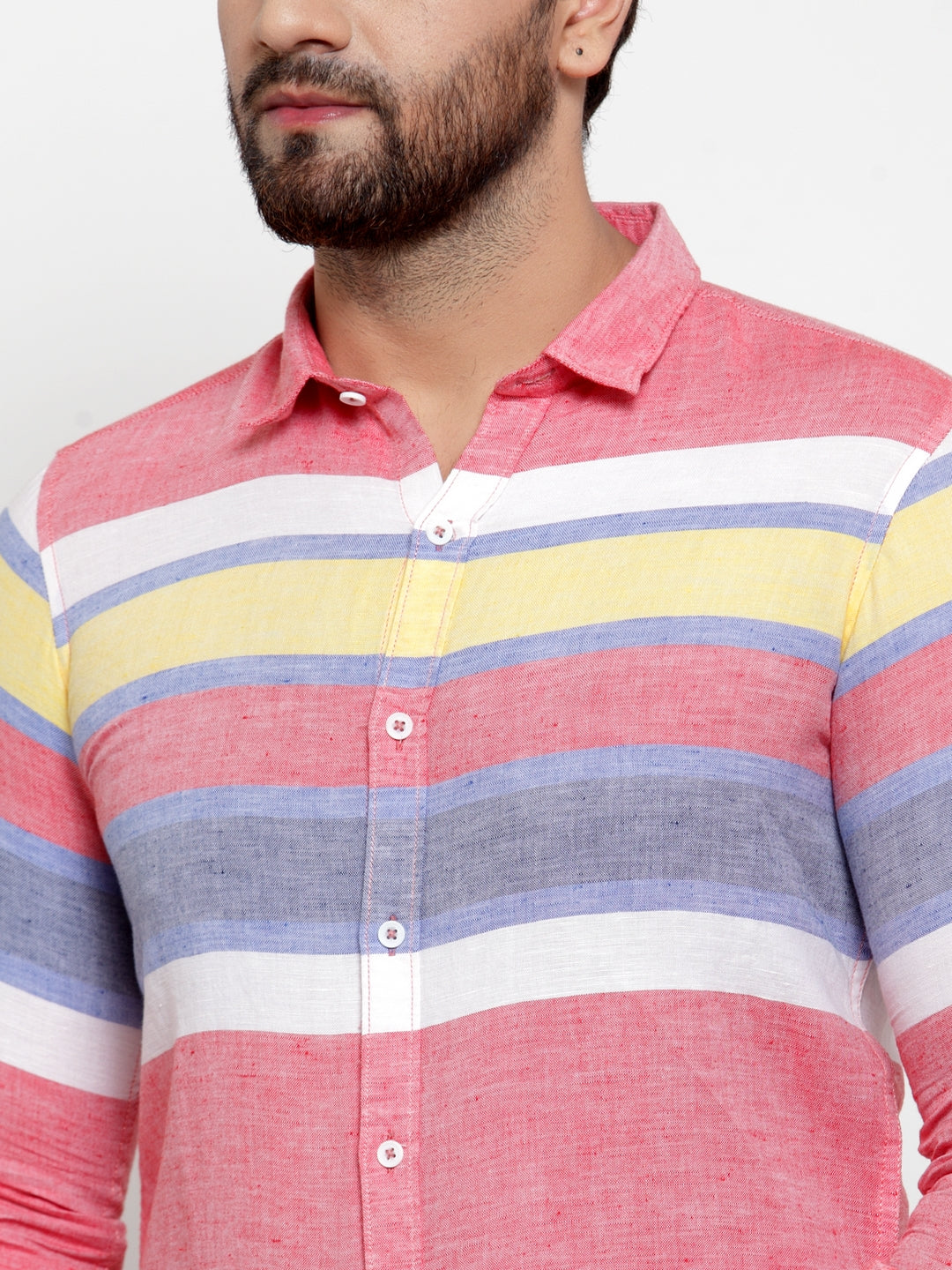 Men Printed Red Shirt