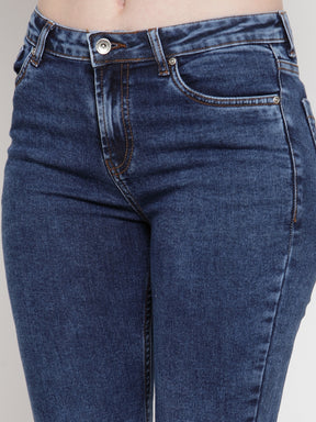 Women Blue Straight Fitted Jeans