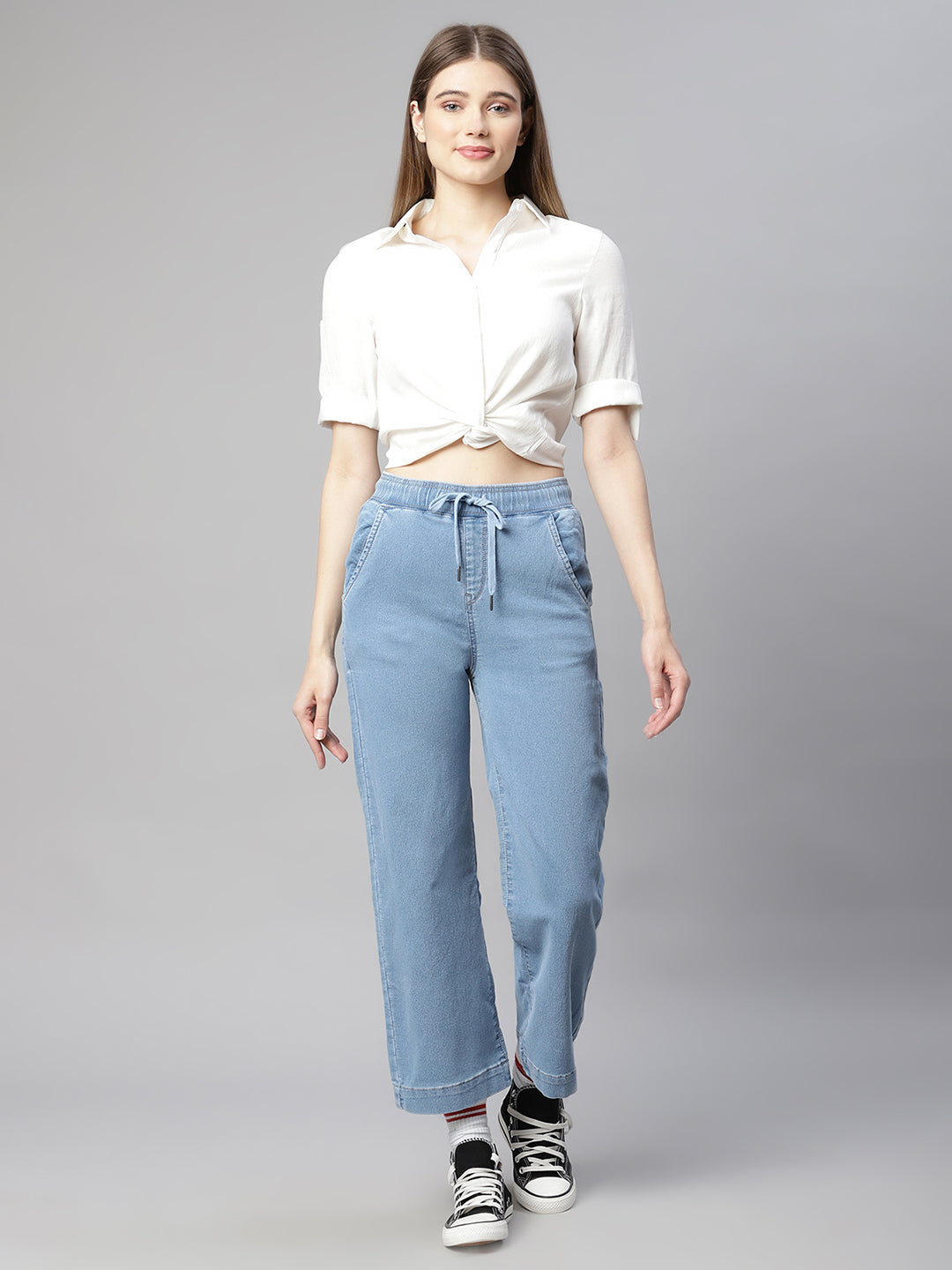 Blue Denim Lose-Fit Lower