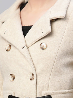 Women Solid Regular Fit Acrylic Coat