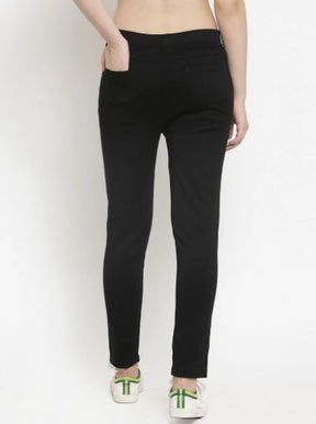 Plain Black Mid-Rise Jegging