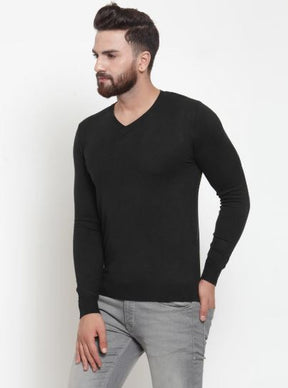Mens Plain Black And Red Combo Of 2 Collar T-Shirts