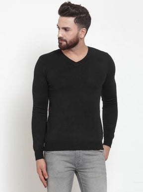 Mens Plain Black And Red Combo Of 2 Collar T-Shirts