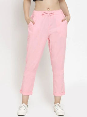 Plain Pink And Red Combo Of 2 Lowers