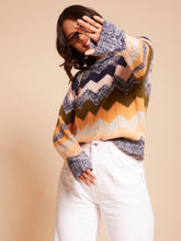 Women Round Neck Raglan Full Sleeves Multicolor Jacquard Regular Fit 