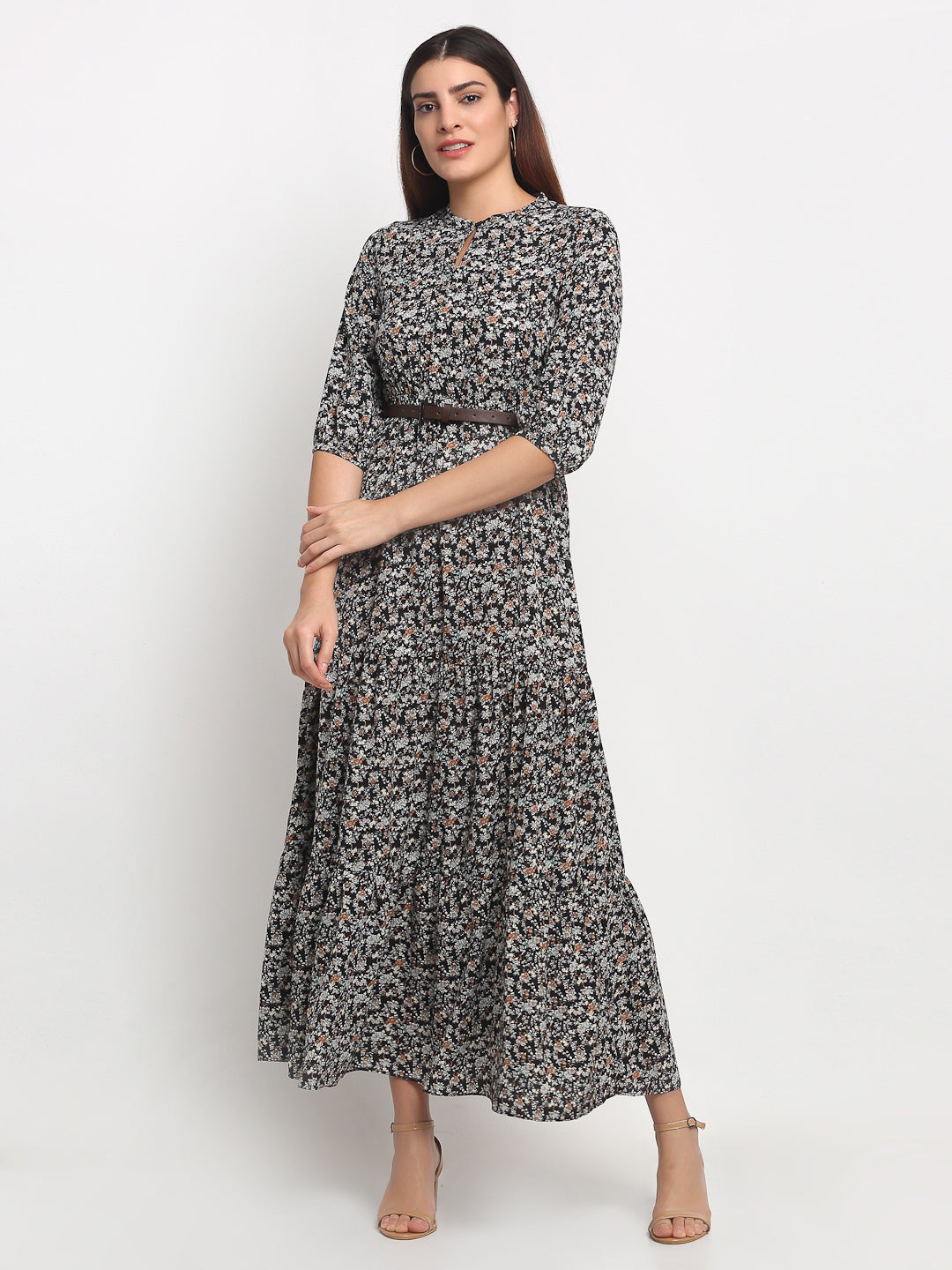 Women Leopard Printed Maxi Dress