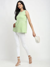 Green A-Line Peplum Top