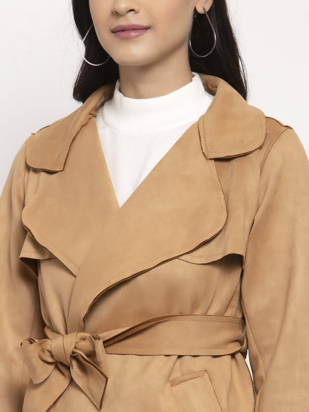 Women Khaki Collared Jacket