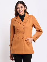  Yellow Notched Lapel Solid Coat