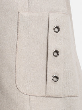  Lapel Solid Coat