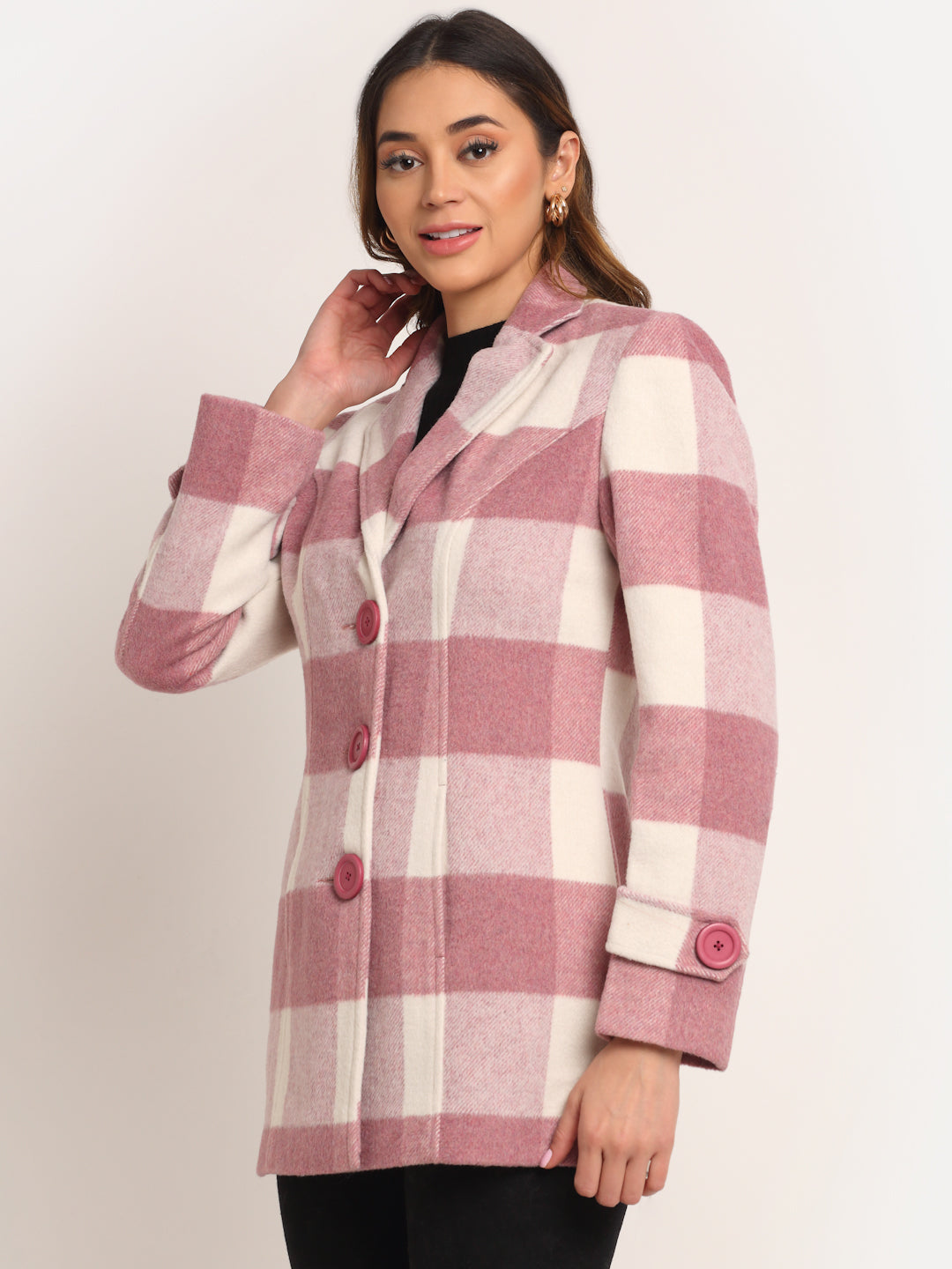 women pink coat