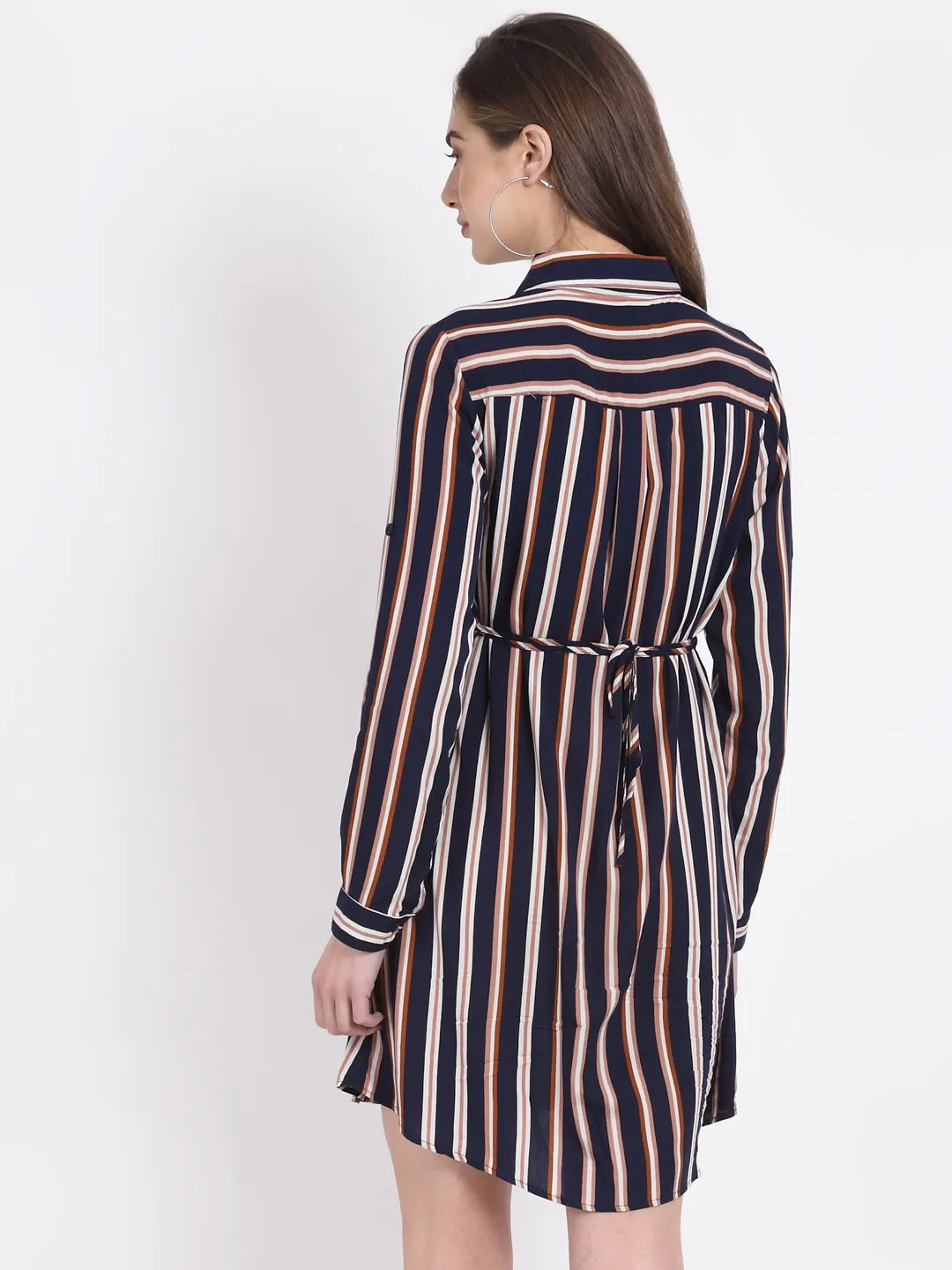 Women Straight Striped Mini Tunic - Global Republic