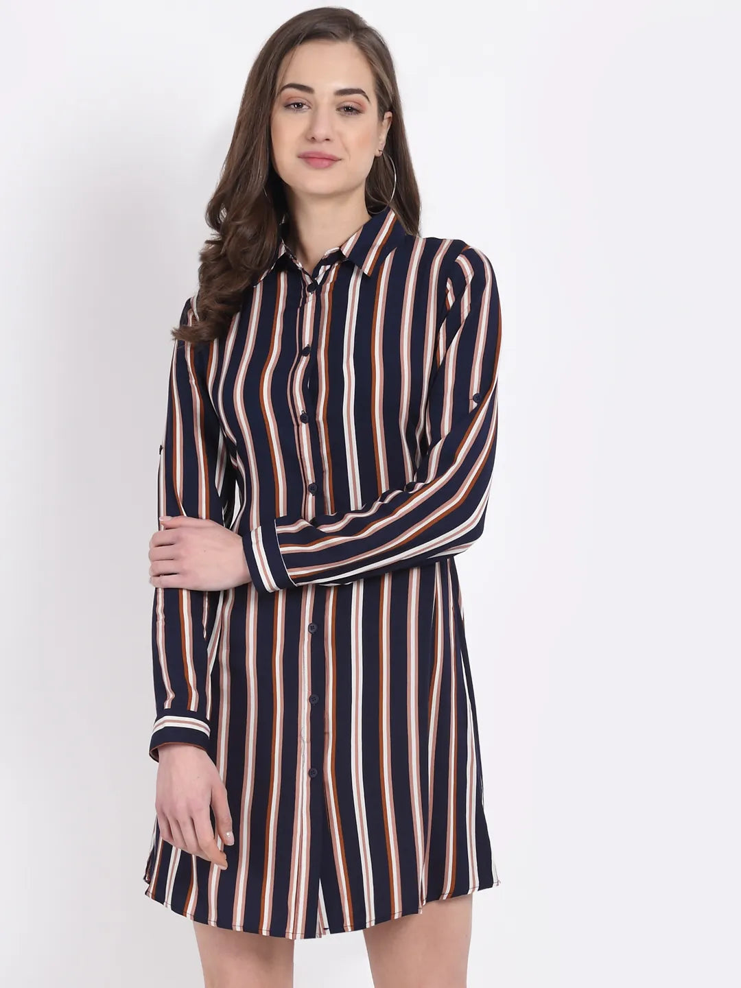 Women Straight Striped Mini Tunic - Global Republic
