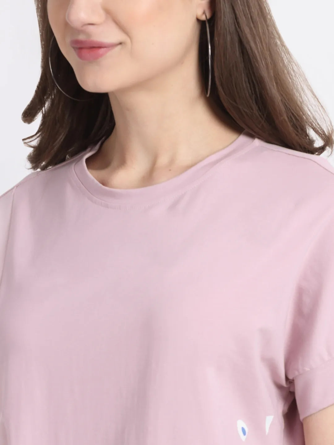 Women Pink Straight-Fit Hosiery Top - Global Republic