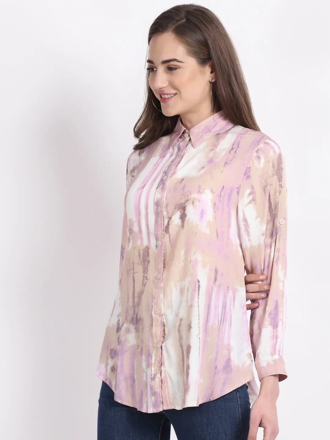 Women Collared Viscose Printed Shirt - Global Republic