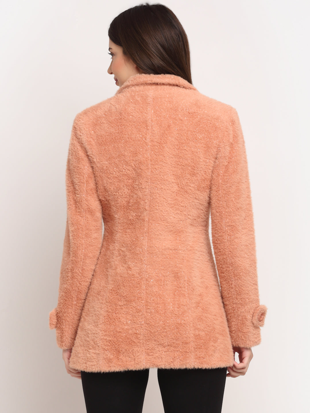Women Brown Solid Coat