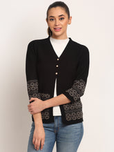 Best Black V-Neck KNIT Solid Cardigan