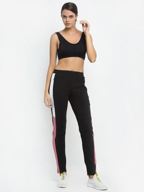 Women Black Solid Lower