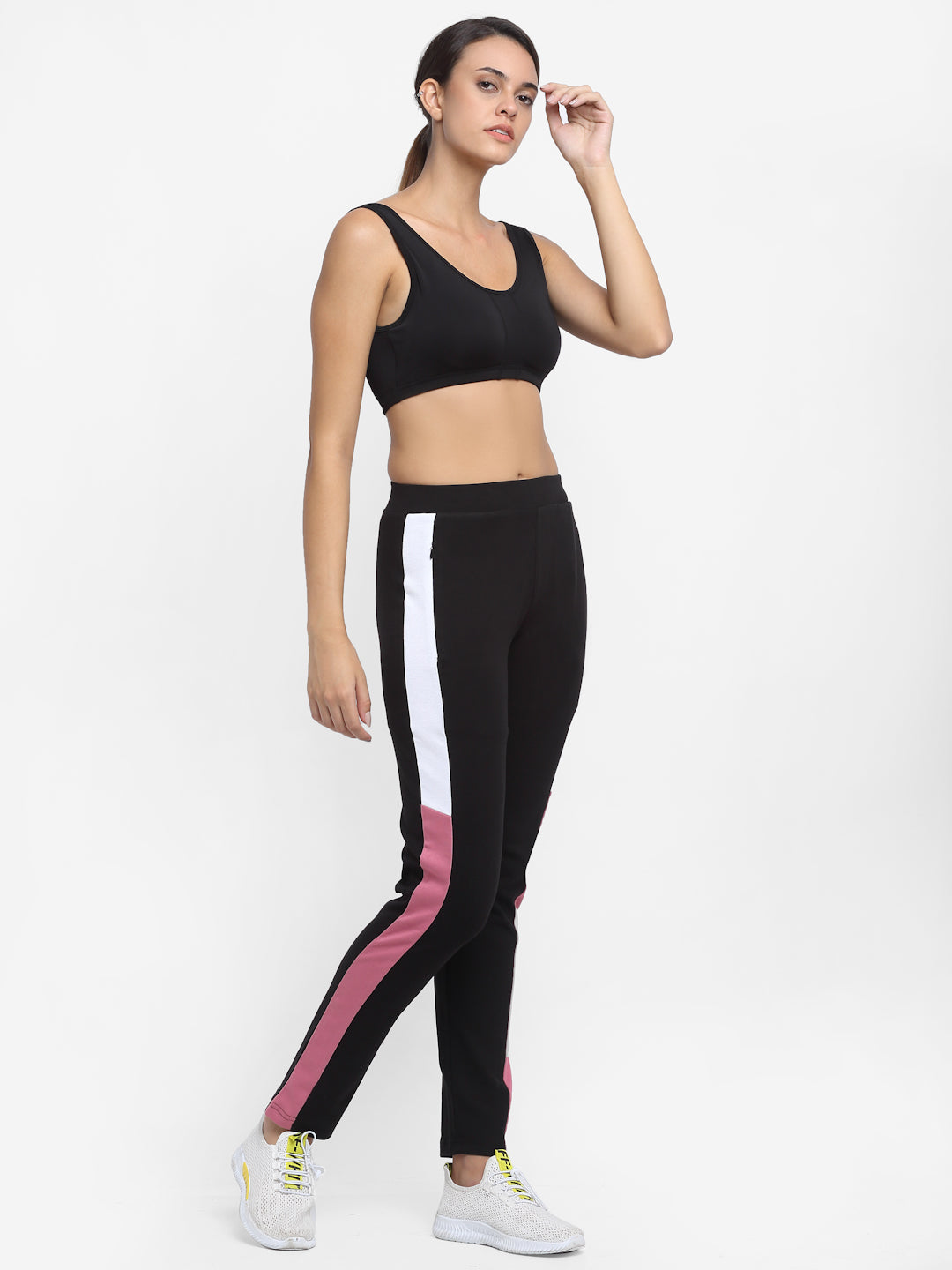 Women Black Solid Lower