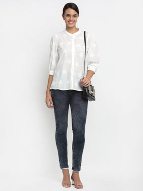 women mid rise skin fit black jeans
