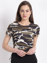 Women Camouflage Print Regular Fit Top