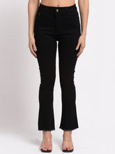 women black denim solid jeans