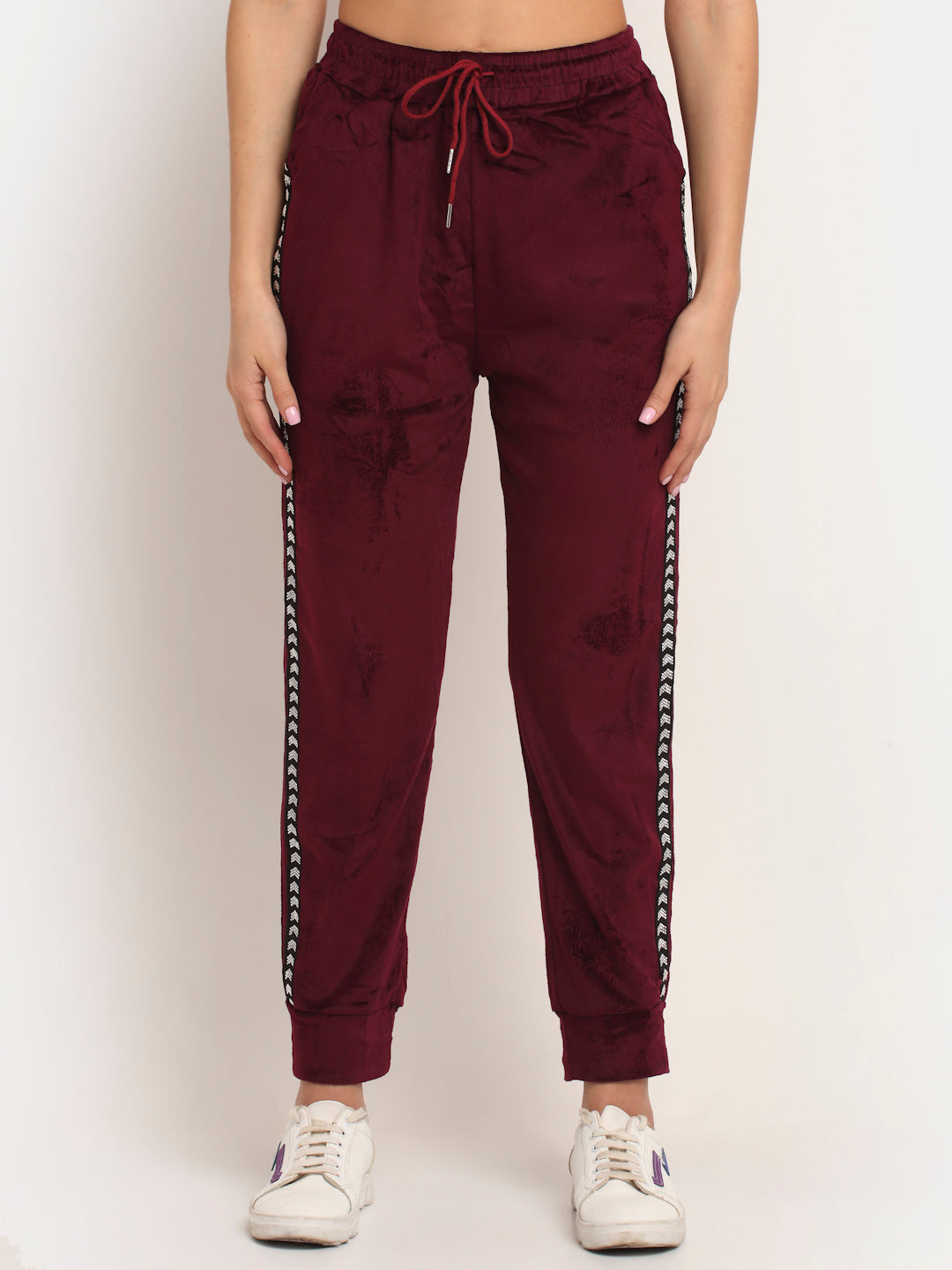 Buy online Women Solid Mid Rise Track Pants from bottom wear for Women by  V-mart for ₹399 at 0% off | 2024 Limeroad.com