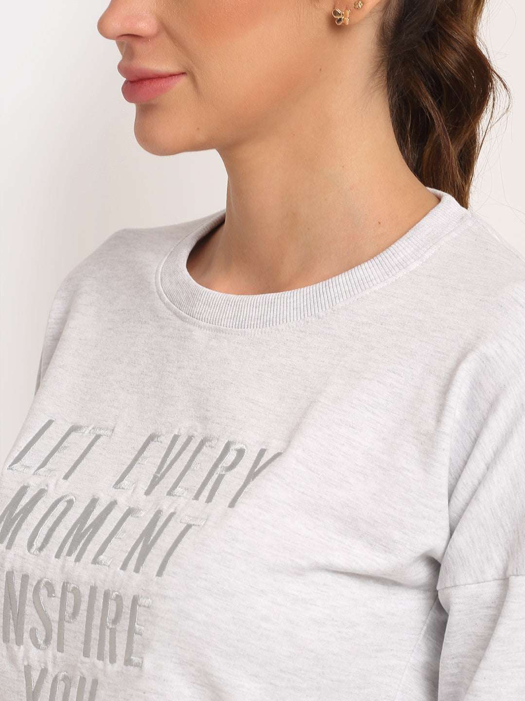 Grey Typography Hosiery Tracksuit - Global Republic
