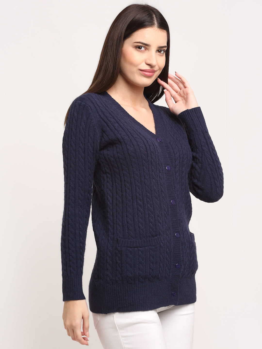 Women Navy Blue KNIT