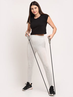 Women Grey Solid Legging
