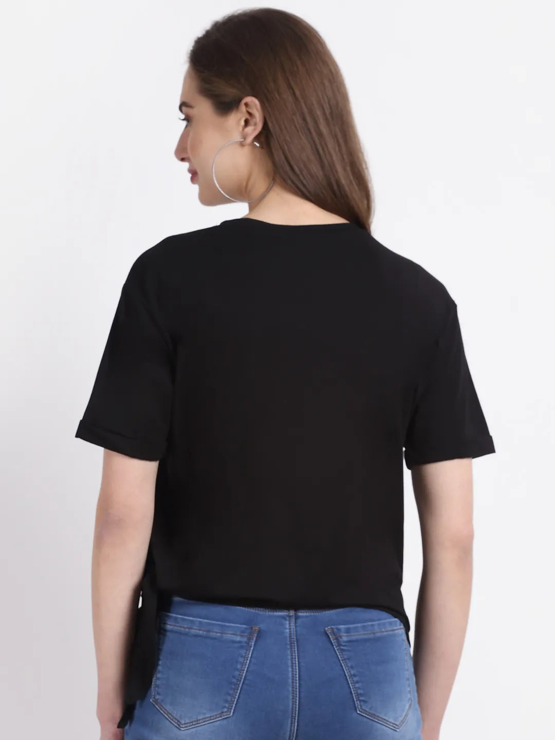 Hoisery Black Scraf Top - Global Republic