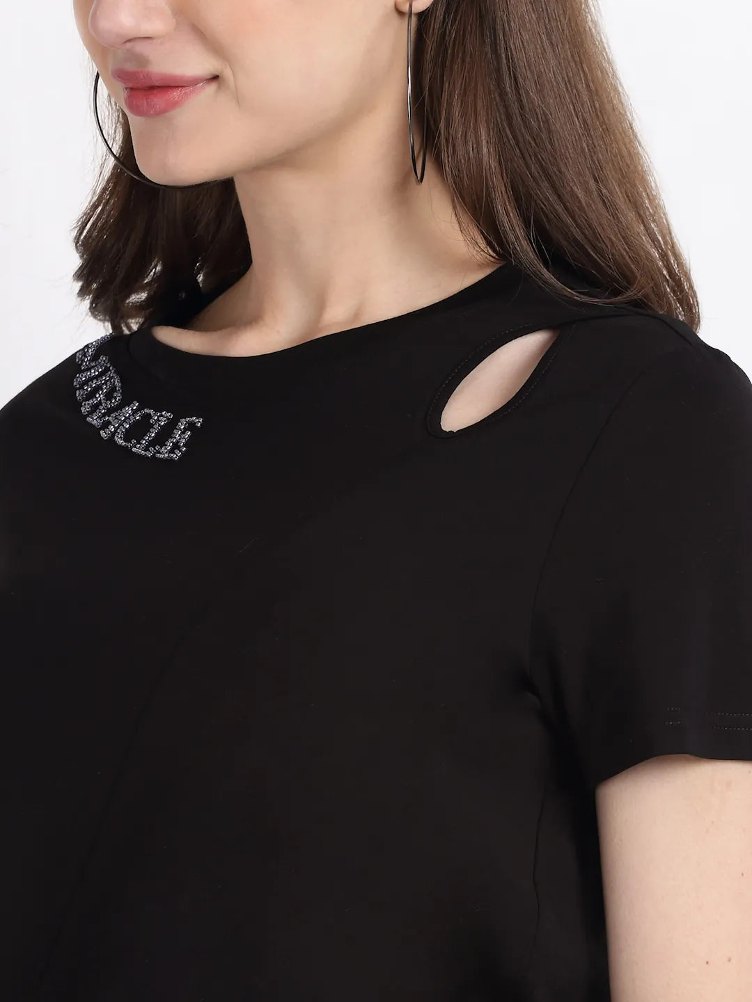 Black Hoisery Scraf Top