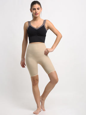 Women Beige Solid Waist Shaper