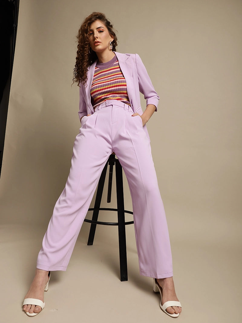 Women Mauve Semi Formal Trouser