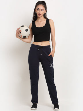 Women Navy Blue Sports Pants