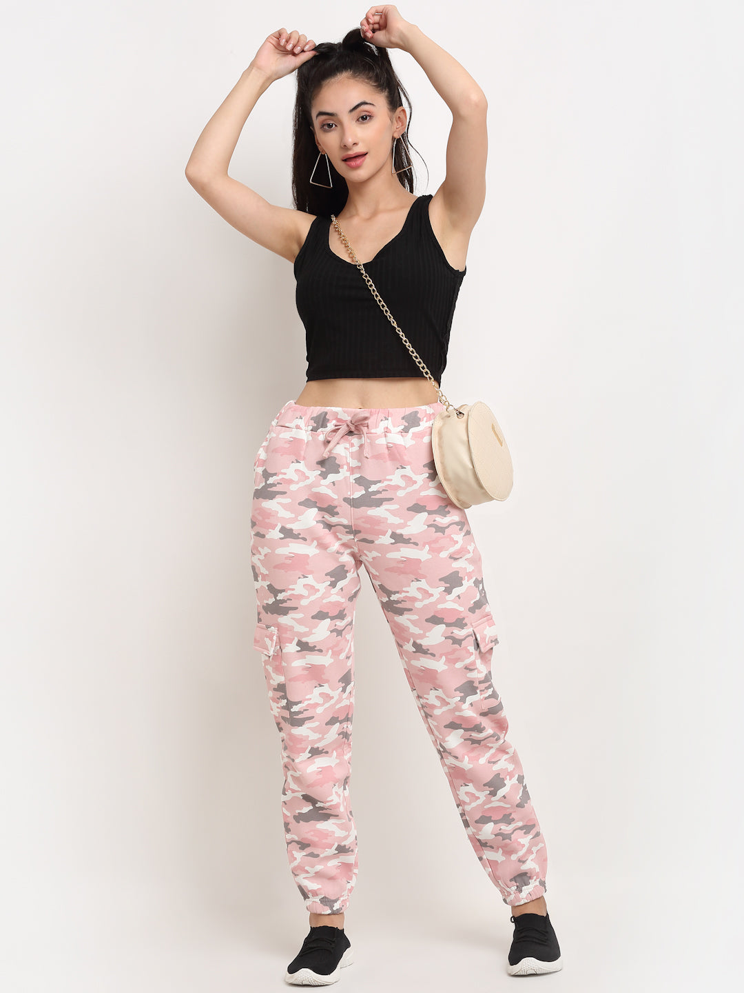 Pink Printed Hosiery Lower 