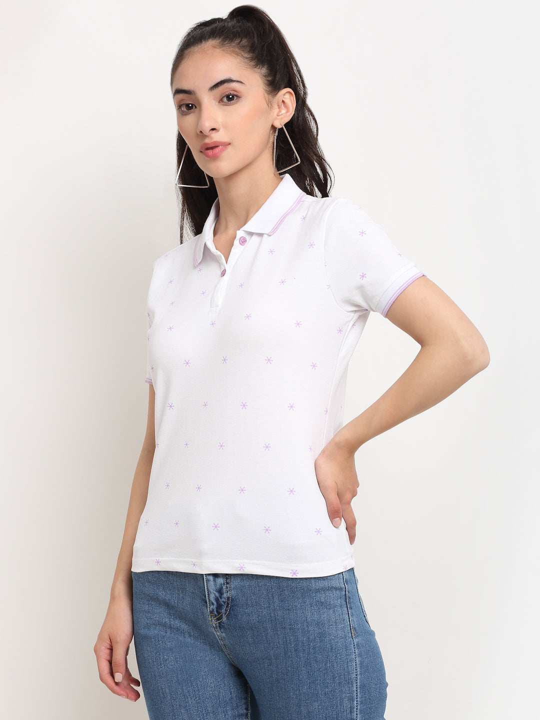 Women Regular Fit Polo T-Shirt