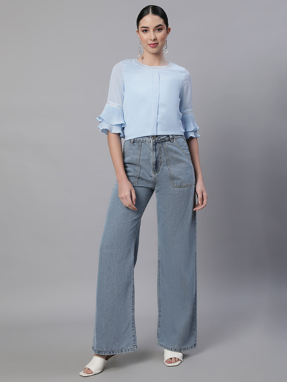 Flared Jeans - Light Blue main image 1