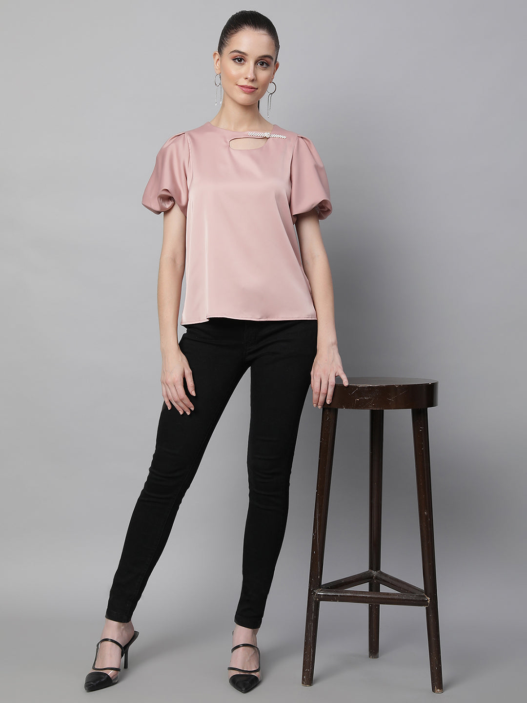 Black High Rise Slim Fit Jeans - Global Republic