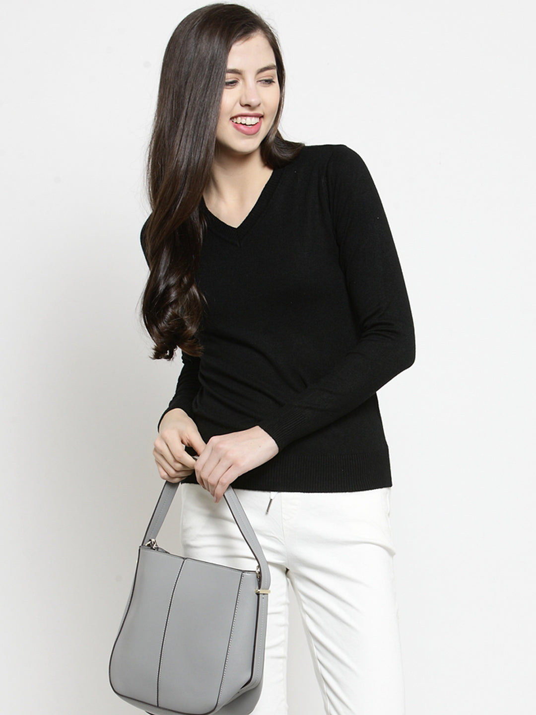 Black V-Neck Snug Fit Skivvy - Global Republic