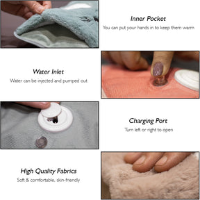 Electric Water Heating Pad (220V) for Pain Relief with Charger