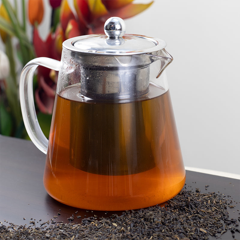 Transparent Glass Tea Pot with Infuser